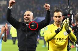 Pep Guardiola utilizó una cinta por la cual lo podrían sancionar en la FA.