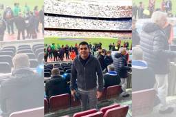 El Lobo Guevara casi en primera fila en el Camp Nou donde observó el juego del FC Barcelona ante el Getafe.