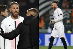 Sergio Ramos fue expulsado en el sufrido empate del PSG contra el Lorient por la Ligue 1.