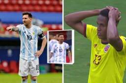 La reacción polémica de Messi contra Yerry Mina en el Argentina-Colombia: 'Bailá ahora'.