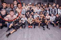 El futbolista hondureño Andy Najar en sus días de entrenamiento con Los Ángeles, cuando compartía con sus amigos en los primeros días de la presente temporada.