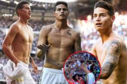 El mediocampista colombiano volvió a marcar tras su regreso esta temporada al conjunto merengue y lo celebró por todo lo alto junto a la afición del Santiago Bernabéu.