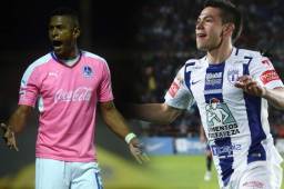 El delantero Carlo Costly del Olimpia e Hirving 'Chucky' Lozano del Pachuca estarán frente a frente esta noche en el estadio Nacional de Tegucigalpa.