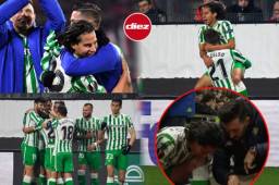 Te dejamos las mejores imágenes del festejo de Diego Lainez luego de anotar su primer gol con la camiseta del Betis y en la Europa League.