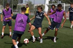 Luka Modric retornó a los entrenos del Real Madrid a la espera de definir su futuro. Foto Real Madrid