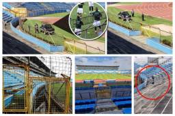 Luego de que Portland Timbers de la MLS mostrara algunas fotos del deterioro del estadio Olímpico Metropolitano, autoridades municipales realizan este viernes labores de mantenimiento.