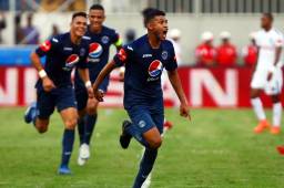 Marcelo Pereira celebra uno de los goles que le ha marcado en Liga Nacional a Motagua.