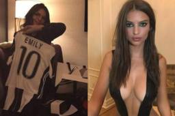 Emily Ratajkowski es considerada la fanática más bella de la Juventus de Italia.