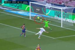 Neto no tuvo reacción ante el derechazo de Valverder para marcar el primero contra Barcelona.