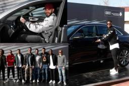 Audi entregó hoy un auto a cada miembro de la plantilla del primer equipo del Real Madrid. Todos son de lujo.