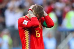 Sergio Ramos no ocultó su molestia por la derrota de los suyos ante Inglaterra.