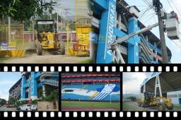 Las autoridades municipales trabajan a todo vapor para que este miércoles el estadio Olímpico esté de lo mejor para el debut de la H en las eliminatorias. Fotos DIEZ | Amilcar Izaguirre