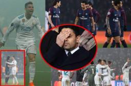 El PSG cayó derrotado 2-1 en el Parque de los Príncipes ante Real Madrid y quedó eliminado en Champions. Vean las imágenes de frustración del jeque Nasser Al-Khelaïfi.