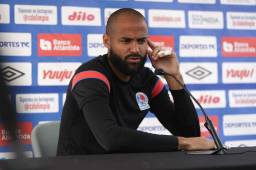 El portero de Olimpia pasó por la última conferencia de prensa del Torneo Clausura 2023-24 previo a enfrentar al Marathón en la final de vuelta Foto: Emilio Flores
