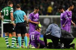 Bale tuvo que ser sustituido por Marco Asensio al minuto 58 en la Champions.