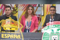 Mario Vallecillo, Georgina Hernández y Marvin Ávila durante la transmisión de DIEZTv del pasado 06 de septiembre por la pantalla de Go Tv Honduras.