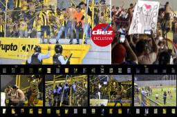 Al final del Real España-Olimpia, las aficiones de ambos clubes hicieron relajo pero la Policía Nacional puso orden, uno poco tarde, eso sí.