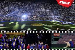 En su último partido con la zamarra azulgrana, el capitán del Barcelona, Andrés Iniesta, se despidió del Camp Nou levantando el título de LaLiga Santander, trofeo que recibió de manos del presidente de la Real Federación Española de Fútbol (RFEF), Luis Rubiales.