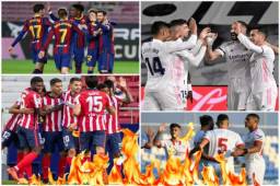 Solamente faltan cinco jornadas para el cierre de La Liga de España y son cuatro los equipos que cuentan con posibilidades para campeonizar. Estos son los duelos restantes del Atlético, Real Madrid, Barcelona y Sevilla.