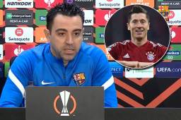 Xavi fue preguntado por el posible fichaje de Lewandowski y reconoció que es un gran jugador.