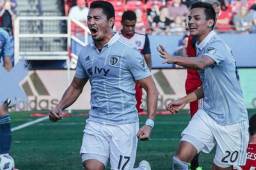 Roger Espinoza anotó su segundo gol de la temporada con el Kansas.