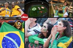 Brasil fue sorprendida por Suiza al empatar 1-1, en las graderías se vieron hermosas carios que sufrieron con el juegos, los suizos por su parte la pasaron bien.