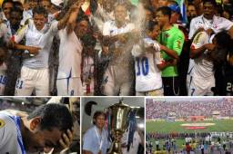 Después de haber perdido cuatro finales en el pasado, Olimpia enfrentó el 9 de mayo de 2010 a Motagua en el juego de vuelta y logró sacudirse la paternidad ganándole su primer título a los azules después de tanto sufrimiento.