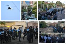 Unos 700 elementos de seguridad resguardan las cercanías a la residencia del expresidente Juan Orlando Hernández, tras la solicitud de extradición de Estados Unidos por señalamientos de narcotráfico.