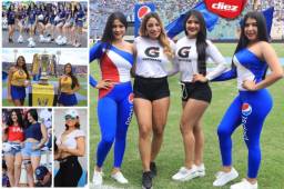 Esposas de futbolistas, aficionadas y modelos pusieron el toque sensual al primer choque por el título del Clausura 2019 en Honduras. Fotos Ronald Aceituno, Alex Pérez y Emilio Flores.