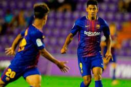 El delantero hondureño Choco Lozano solo pudo disputar 38 minutos en el juego del Barça B.