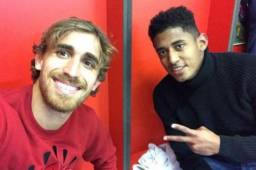 Muniesa y el 'Choco' Lozano tienen una buena relación dentro del Girona.