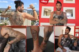Jonathan Ferrari es un apasionado por los tatuajes y no descarta seguir haciéndose más. Fotos Ronald Aceituno.