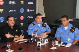 La Policía Nacional, Fusina, Fuerzas Armadas de Honduras y el presidente de Motagua, Pedro Atala durante la planificación.