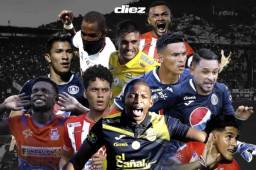 Los principales protagonistas del Torneo Apertura 2021 de la Liga Nacional de Honduras. Diseño Marlon Murcia