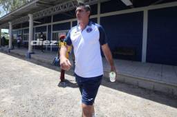 Diego Vázquez momentos antes de viajar a San Pedro Sula.