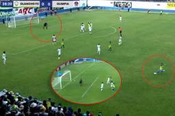 ¡Bombazo a larga distancia y confusión en Olimpia! El gol de Olancho FC que abrió la final tras zurdazo de Omar Elvir