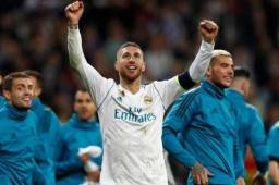Sergio Ramos celebrando durante la final de Champions League.