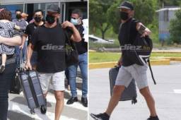 Pedro Troglio a su llegada a San Pedro Sula para luego viajar de manera terrestre a la capital.