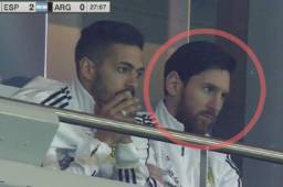 Messi estuvo ausente ante España y su cara lo dice todo.