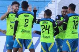 Agustín Auzmendi ya sabe lo que es anotar para el Olancho FC en el Estadio Nacional de Tegucigalpa.