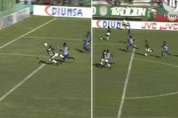 Desborde de Bryan Barrios y Ovidio Lanza castiga a Victoria con un cabezazo, así logró Marathón el empate 1-1