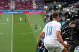 El delantero del Bayern Leverkusen, Patrik Schick, anotó un golazo desde la media cancha para República Checa ante Escocia por la Eurocopa 2021.