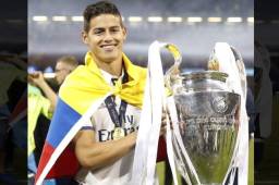 Pese a no ser ni uniformado en Cardiff, James Rodríguez festejó la 12 del Real Madrid. El colombiano lanzó un mensaje en Twitter con sabor a despedida. Foto @jamesrodriguez