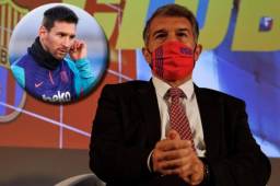 Laporta afirma que Messi quiere continuar en el Barcelona la próxima temporada.