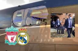 Así ha quedado el autobús del Real Madrid tras el impacto generado de los escandalosos hoolingans del Liverpool a las afueras de Anfield.