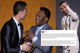 Pelé felicitó a Cristiano Ronaldo por sus redes sociales tras que el jugador de la Juventus haya superado su récord de goles a nivel de clubes.