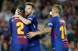 Lionel Messi ayudó a humillar al Eibar esta tarde en el Camp Nou. FOTOS: AFP