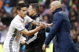 James reapareció de titular este sábado y fue elogiado por Zidane.