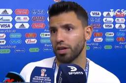 Kun Aguero se molestó en la zona mixta cuando supo las declaraciones de Sampaoli.
