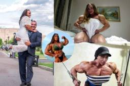 Natalya Kuznetsova, de 28 años, ha sorprendido al mundo con sus enormes musculos, incluso son más grandes que los de su esposo. VER EN FOTOS.